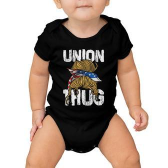 Union Thug Labor Day Skilled Union Laborer Worker Cute Gift Baby Onesie - Monsterry