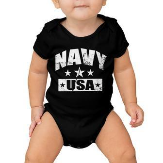United States Navy Usa Vintage Tshirt Baby Onesie - Monsterry