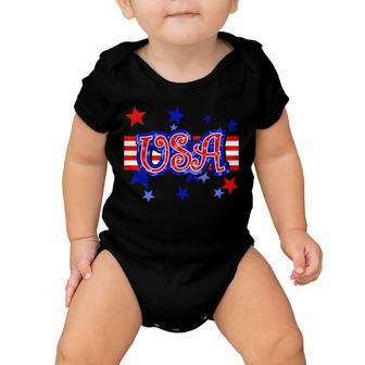 Usa Festive Celebration Tshirt Baby Onesie - Monsterry AU