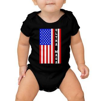 Usa Flag United States Of America Ultra Maga Trump Baby Onesie - Monsterry AU