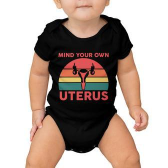 Uterus Shows Middle Finger Feminist Feminism Gift Baby Onesie - Monsterry AU
