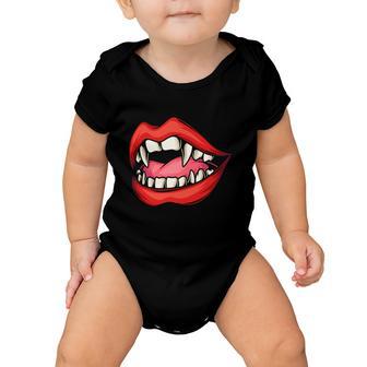 Vampire Mouth With The Most Attractive Vampire Design Baby Onesie - Monsterry AU