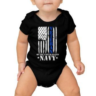 Veteran Of The United States Navy Flag Baby Onesie - Monsterry CA