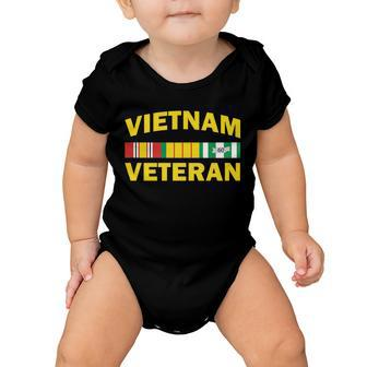 Vietnam Veteran Flag Logo Baby Onesie - Monsterry UK