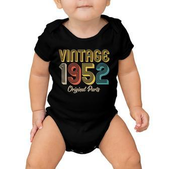 Vintage 1952 Original Parts 70Th Birthday V2 Baby Onesie - Monsterry AU