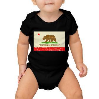 Vintage California Republic Flag Baby Onesie - Monsterry AU