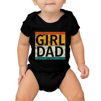 Vintage Girl Dad Proud Dad Of Girls Fathers Day Gift Baby Onesie - Monsterry AU