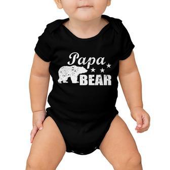 Vintage Papa Bear V2 Baby Onesie - Monsterry