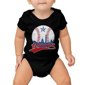 Washington Baseball Vintage Style Fan Baby Onesie - Monsterry DE