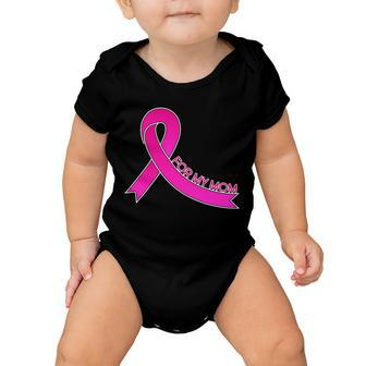 Wear Pink For My Mom Breast Cancer Awareness V2 Baby Onesie - Monsterry AU