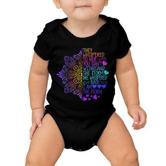 Whispered Back I Am The Storm Floral Baby Onesie - Monsterry DE