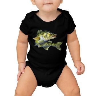 Wildlife - Walleye Tshirt Baby Onesie - Monsterry