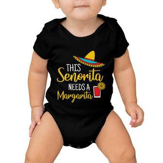 Womens Senorita Margarita Mexican Fiesta Funny Cinco De Mayo Baby Onesie - Monsterry