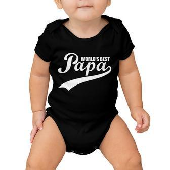 Worlds Best Papa Tshirt Baby Onesie - Monsterry