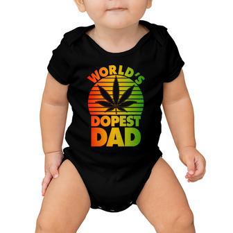 Worlds Dopest Dad Tshirt Baby Onesie - Monsterry