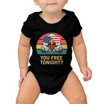 You Free Tonight Bald Eagle Mullet Usa Flag 4Th Of July Gift V2 Baby Onesie - Monsterry AU