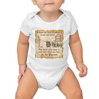 Behold The Field Medieval Dank Meme Baby Onesie - Monsterry