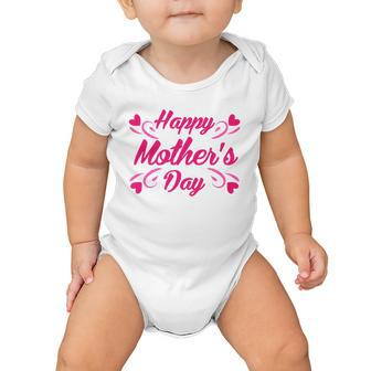 Happy Mothers Day Hearts Gift Baby Onesie - Monsterry CA