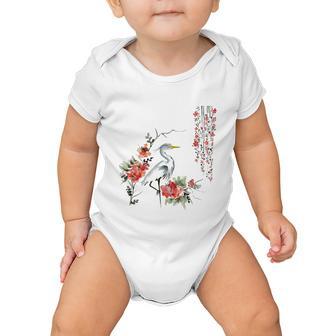 Japanese Art Crane Bird Garden Stylish Design Baby Onesie - Monsterry DE