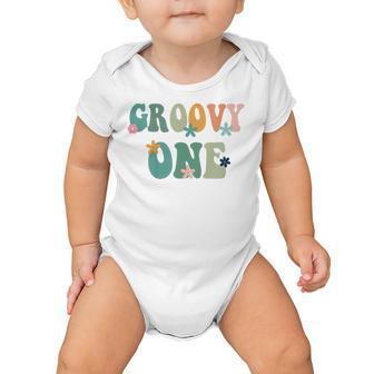 Kids Groovy One Retro Matching Family Baby Shower Baby Onesie - Thegiftio UK
