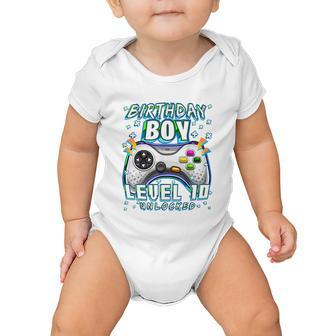 Level 10 Unlocked Video Game 10Th Birthday Gamer Boys T Baby Onesie - Monsterry CA