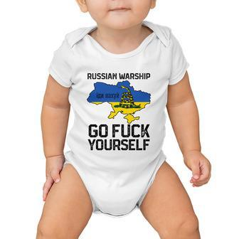 Russian Warship Go F Yourself Russian Warship Go Fuck Yourself Tshirt Baby Onesie - Monsterry