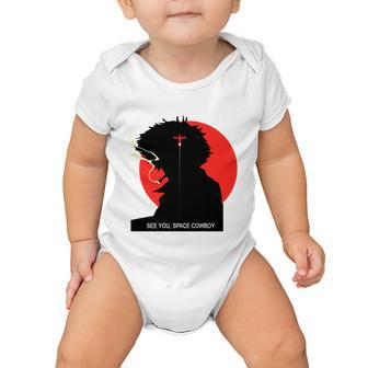 See You Space Cowboy Red Sun Silhouette Baby Onesie - Monsterry