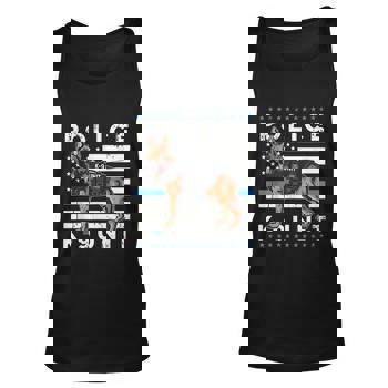 Police K-9 Unit Illustration / Thin Blue Line American Flag Tank Top Police K-9 Unit Illustration / Thin Blue Line American Flag Tank Top