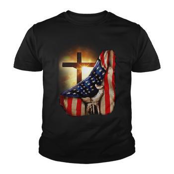 Kropsis Veteran Patriotic U.S Army American Flag Men's T-Shirt - Black, XX-Large