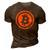 Bitcoin Logo Emblem Cryptocurrency Blockchains Bitcoin 3D Print Casual Tshirt Brown