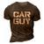 Car Guy Distressed 3D Print Casual Tshirt Brown