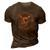 Edgar Allan Poe The Black Cat Distressed 3D Print Casual Tshirt Brown