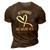Heart In September We Wear Red Blood Cancer Awareness Ribbon 3D Print Casual Tshirt Brown