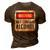May Contain Alcohol Funny Alcohol Drinking Party  3D Print Casual Tshirt Brown