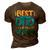 Mens Best Dad In The World For A Dad   3D Print Casual Tshirt Brown