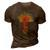 Nature Tree Of Life Yoga Colorful 3D Print Casual Tshirt Brown