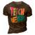 Teacher Colorful Distressed Leopard Lightning Bolt Trendy  3D Print Casual Tshirt Brown