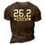 Womens 262 Running Design Marathon Crew Gift 3D Print Casual Tshirt Brown