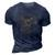 Edgar Allan Poe The Black Cat Distressed 3D Print Casual Tshirt Navy Blue