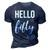 Hello 50 Fifty Est 1972 50Th Birthday 50 Years Old 3D Print Casual Tshirt Navy Blue