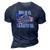 Mens Bald Is Beautiful July 4Th Eagle Patriotic American Vintage 3D Print Casual Tshirt Navy Blue