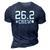 Womens 262 Running Design Marathon Crew Gift 3D Print Casual Tshirt Navy Blue