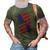 4Th Of July Usa Flag American Patriotic Statue Of Liberty 3D Print Casual Tshirt Army Green