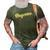 Bayonneretro Art Baseball Font Vintage 3D Print Casual Tshirt Army Green