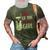Dad Of The Birthday Girl Matching Birthday Outfit Llama 3D Print Casual Tshirt Army Green