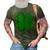 Happy Clover St Patricks Day Irish Shamrock St Pattys Day  3D Print Casual Tshirt Army Green