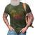 Happy Mothers Day With Tie-Dye Heart Mothers Day  3D Print Casual Tshirt Army Green