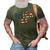 Thick Af Funny Cute Workout Fitness Gym Distressed Grunge  3D Print Casual Tshirt Army Green