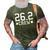 Womens 262 Running Design Marathon Crew Gift 3D Print Casual Tshirt Army Green