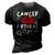 Cancer Birthday Queen Red Lips 3D Print Casual Tshirt Vintage Black